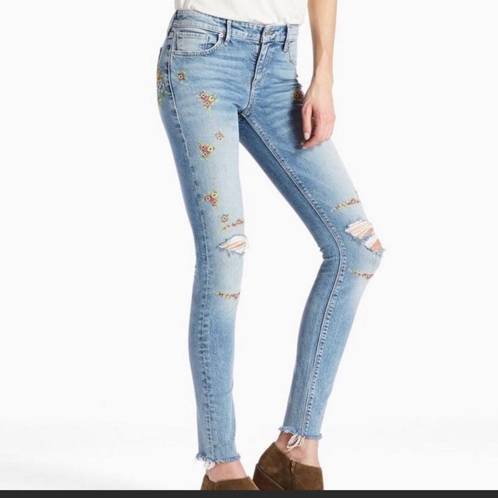 Lucky Ava skinny with embroidery